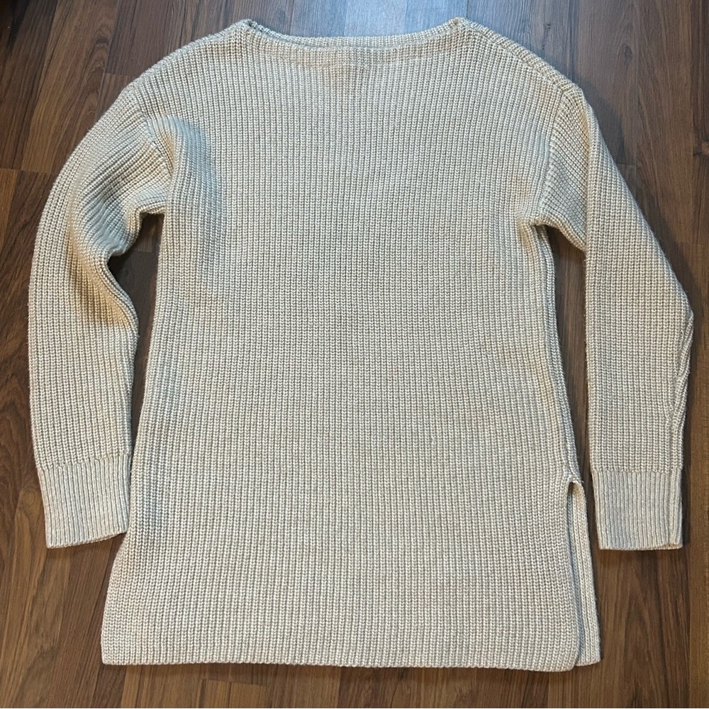 Loft Sweater Cream Knit Wool Blend